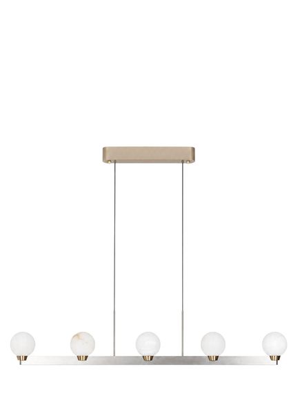 Stella Nickel Marble Rectangle Pendant Chandelier
