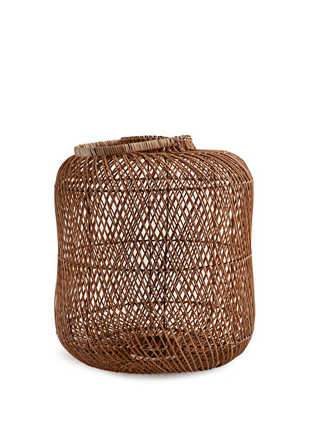 Cu Chi Natural Rattan Dekoratif Fener 46 cm