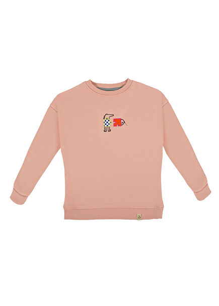 Dreamy Puzzle Pink Girl Sweatshirt
