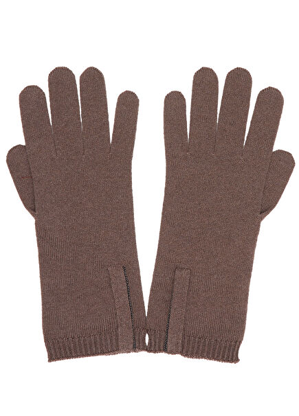 Kahverengi Kadın Kaşmir Eldiven