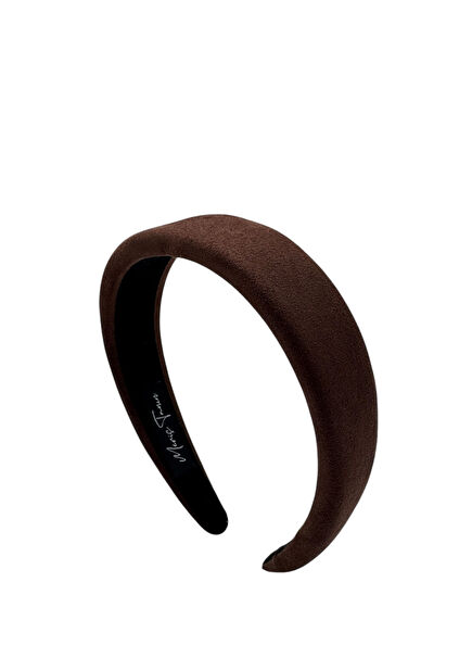 Brown Velvet Headband Kızıl Kahve Kadın Taç