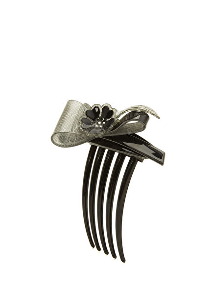 Elegante Lacivert Gri Kız Çocuk Toka