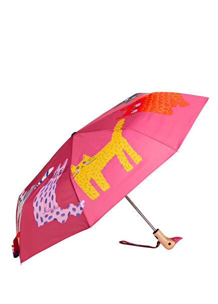 Arty Cats Fuschia Duck Unisex Compact Umbrella