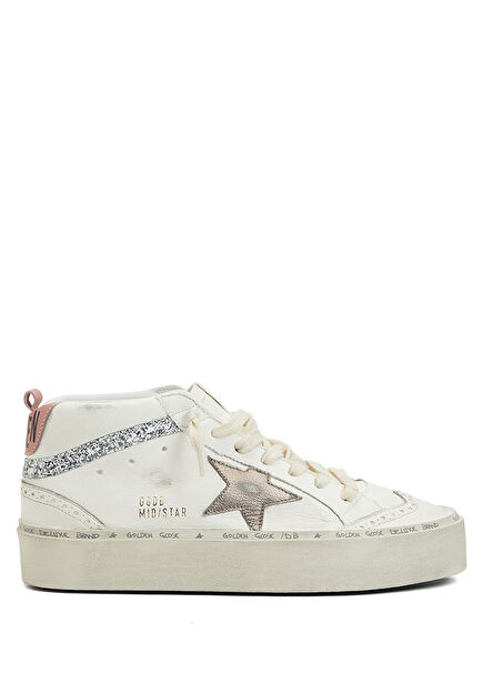 Mid Star Krem Kadın Deri Sneaker