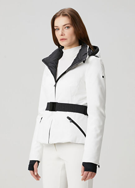 Hida white ski jacket