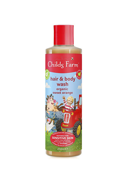 Organic Sweet Orange Essence Kids Hair and Body Shampoo 250 ml