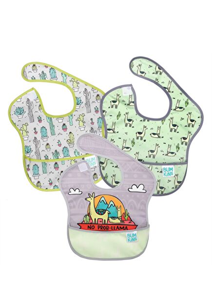 SuperBib No ProbLlama Llamas and Cacti 3'lü Önlük