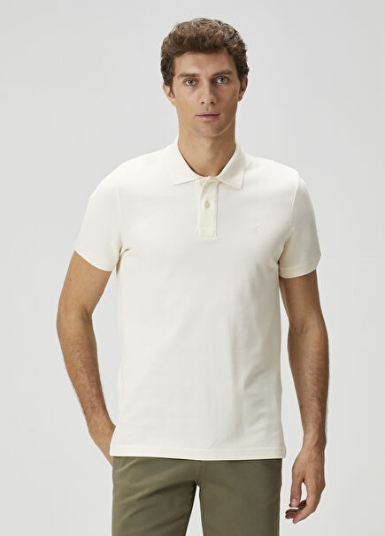 Ekru Polo Yaka T-shirt