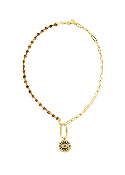 Your Side Kaplan Gözü Kadın Altın Kolye