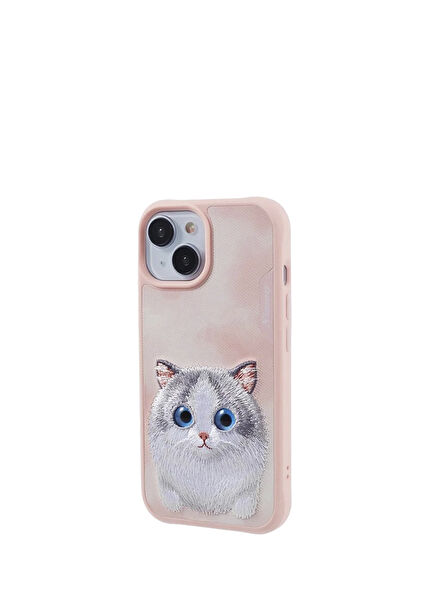 iPhone 15 Embossed Phone Case with 3D Embroidery
