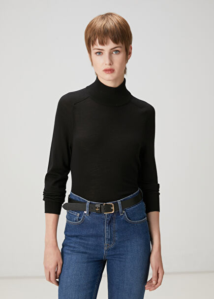 Dolce Vita Black Thin Wool Sweater