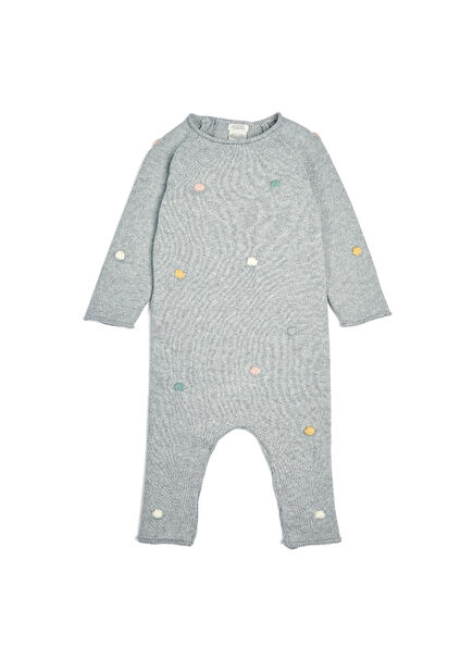 Pom Pom Romper White Baby Girl Jumpsuit