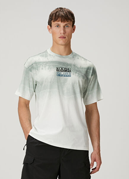 Tora Krem Logo Baskılı T-shirt