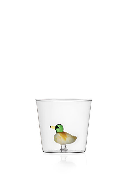 Duck Figure Glass Water Cup