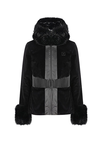 171 Insulated Ski Siyah Kadın Kayak Montu 