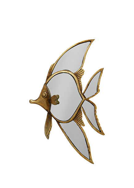 Pisces Balık Formlu Polyresin Duvar Aynası