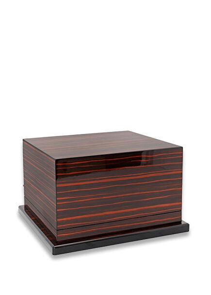 Ebony 80's Coffee Wooden Telescopic 3 Shelf Cigar Box