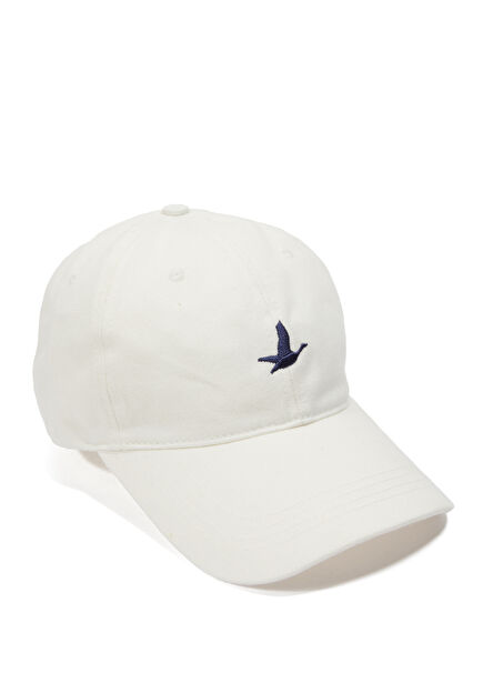 White Contrast Logo Men's Cap