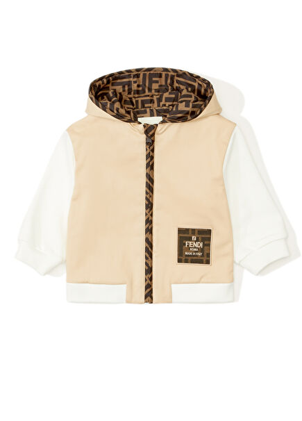 Sand Hooded Baby Boy Sweatshirt