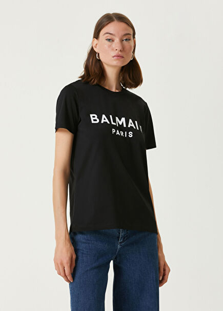 Siyah Logo Baskılı T-shirt