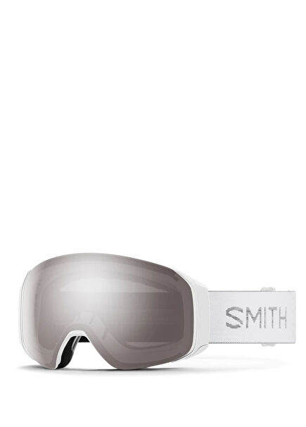 4D MAG S White Chunky Knit ChromaPop™ Sun Platinum Unisex Ski Goggles + Bonus Lens