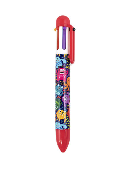 Monster Red 6-Color Ballpoint Pen