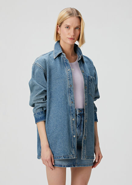 Oversize Blue Denim Over Shirt