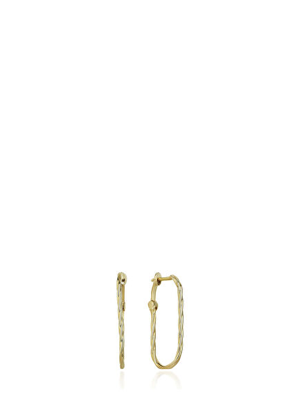 Twist Line 14 Karat Women’s Gold Earrings