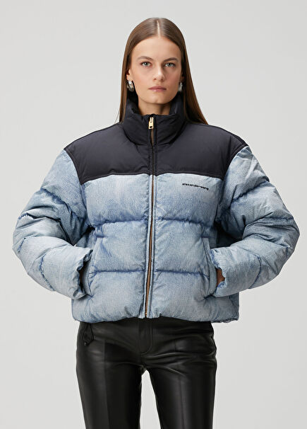 Blue Black Puffer Jacket