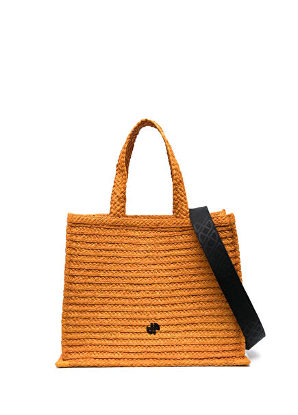 Turuncu Kadın Hasır Çanta