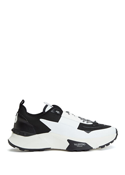 True Siyah Beyaz Erkek Deri Sneaker