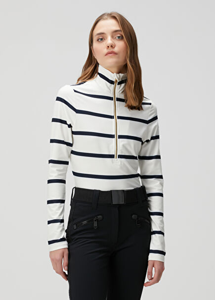 Navy Blue White T-Shirt