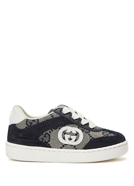 Lacivert Unisex Çocuk Deri Sneaker