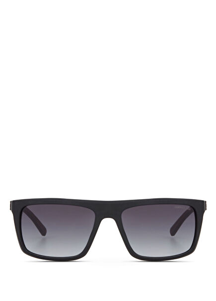 CR 80041 C4 Dikdörtgen Mat Siyah Asetat Erkek Güneş Gözlüğü