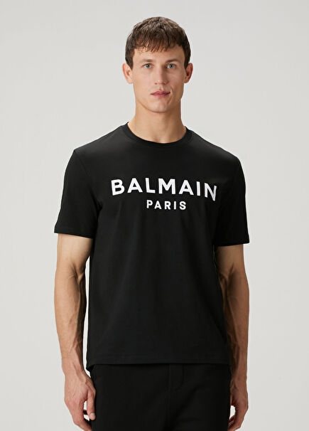 Siyah Logo Baskılı T-shirt