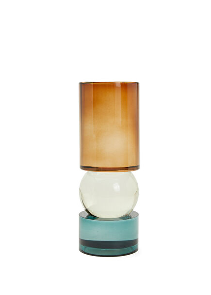 Colorblocked Crystal Candle Holder