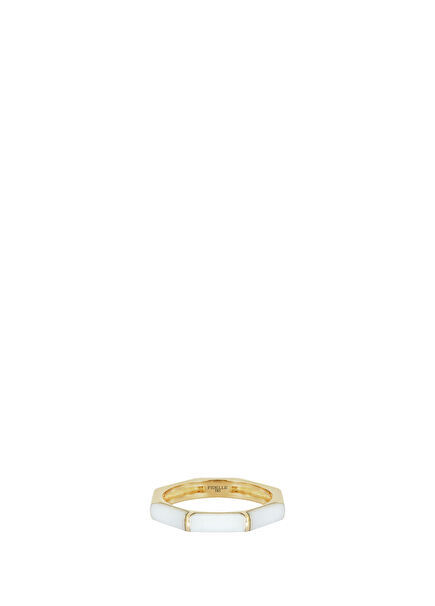 In Every Element 14K Gold Women's Ring with White Agate Stone