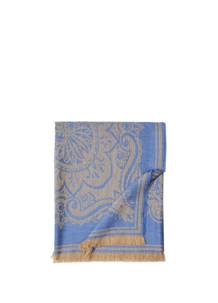 Blue Wool Throw