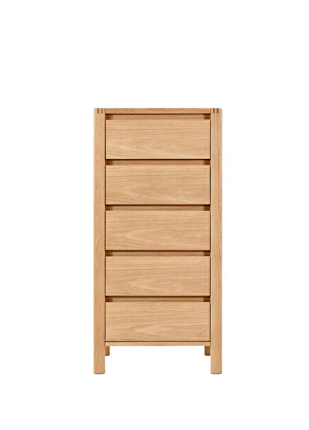 Modesto Natural Oak 5-Drawer Chest of Drawers