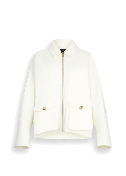 White Tasseled Women's Short Coat