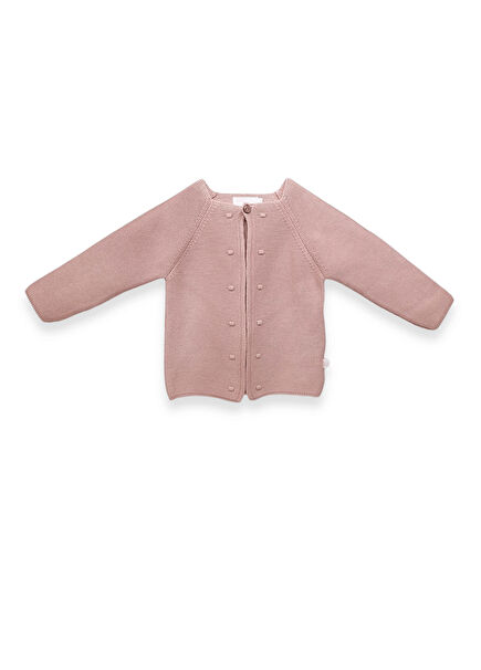 Harper Pink Organic Cotton Baby Girl Knitwear Cardigan
