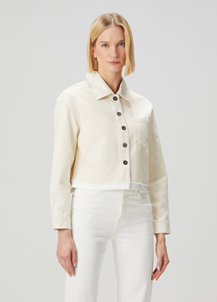 Cream Denim Jacket