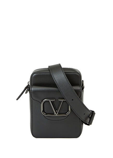 Loco Mini Black Men's Leather Crossbody Bag
