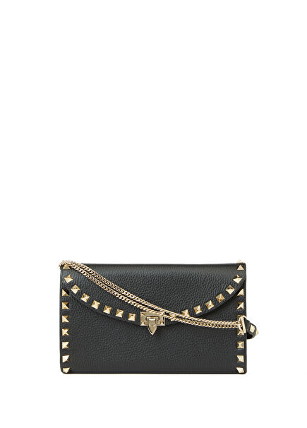 Rockstud Black Womens Leather Bag