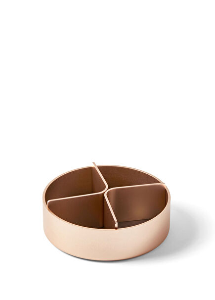 City Altın Rengi Alüminyum Yuvarlak Masa Düzenleyicisi