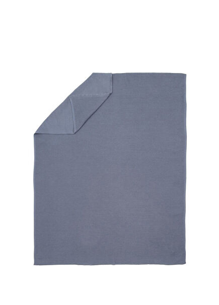 Waffle Organic Cotton Blue Baby Blanket