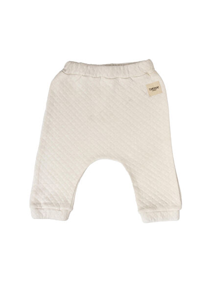 Harem Ekru Kapitone Unisex Bebek Pantolon 