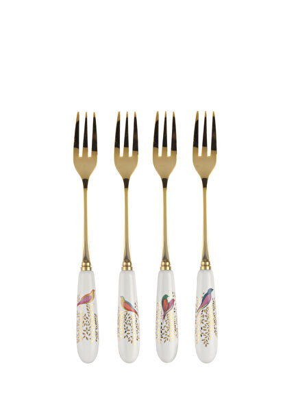 Gold 4lü Pasta Çatalı Seti