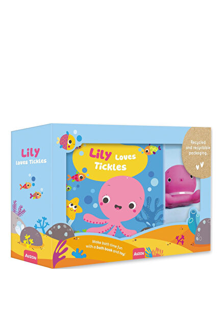 Lily Loves Tickles Bath Toy and Book Playset