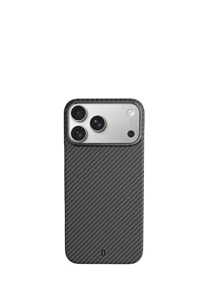 DCC-206 iPhone 17 Pro Aramid Fiber Carbon Camera Magsafe Compatible Phone Case with Stand